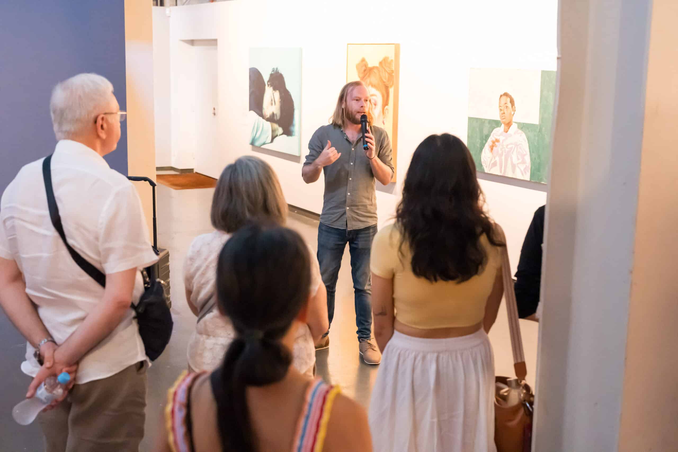 Tim Owers at Archibald Prize 2024 Launch, Casula Powerhouse Arts Centre/Liverpool City Council, Photography by Fluential Studio.