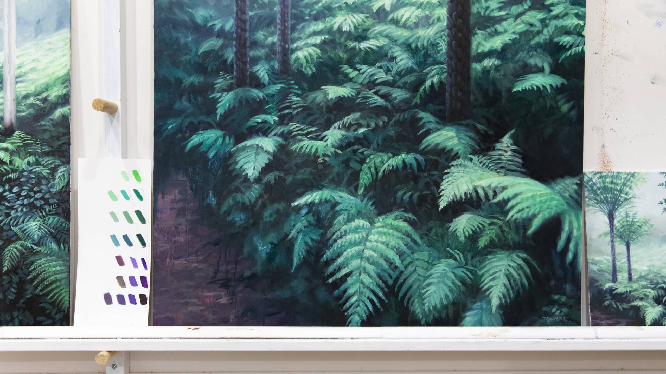 Progress shot in the studio of Tim Owers